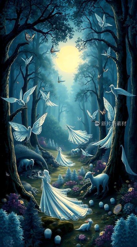 夜幕下的精灵之舞