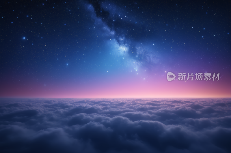 天空的景色星星充满天空和云彩背景纹理图片