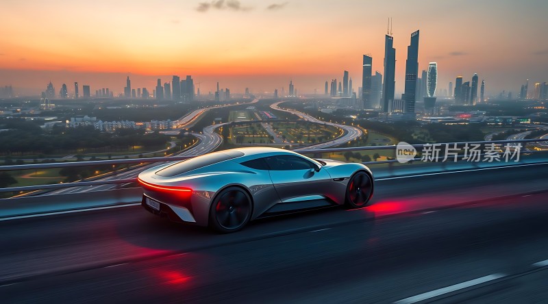未来座驾城市天际线上的速度与激情