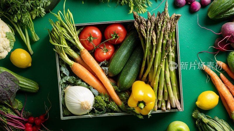 多彩新鲜蔬菜组合