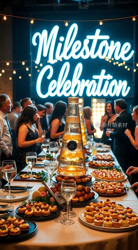 里程碑庆典豪华晚宴与美味甜点
