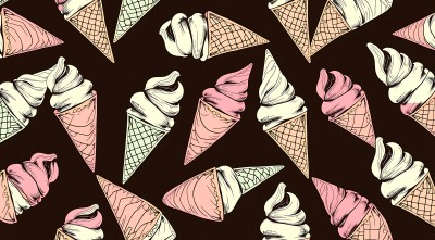 冰淇淋甜筒无缝图案 冰淇淋甜筒无缝图案