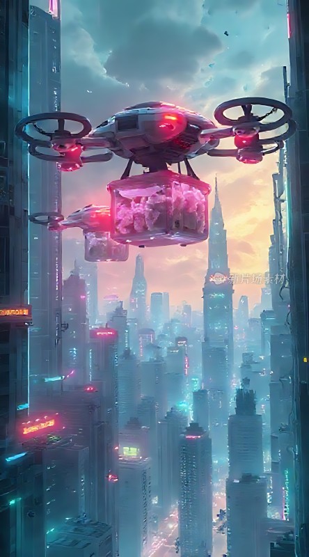 未来之城无人机配送