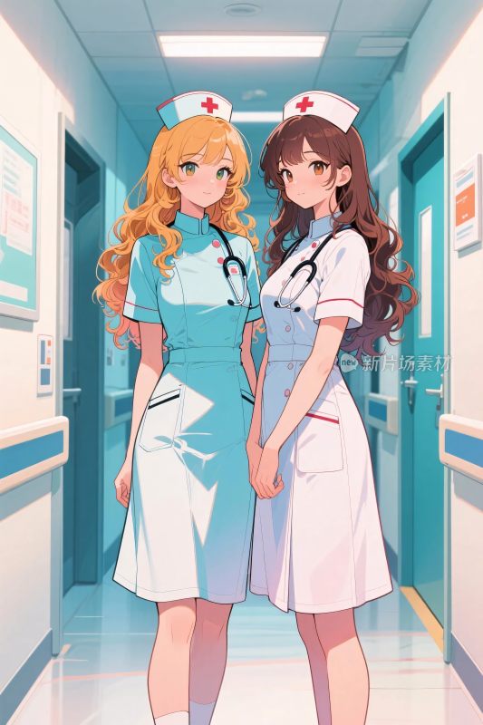 医院护士角色插画