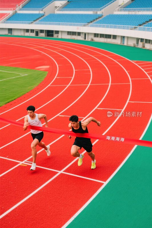 田径比赛冲刺瞬间