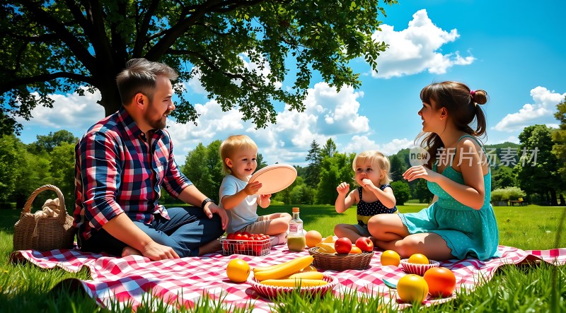 家庭野餐快乐时光