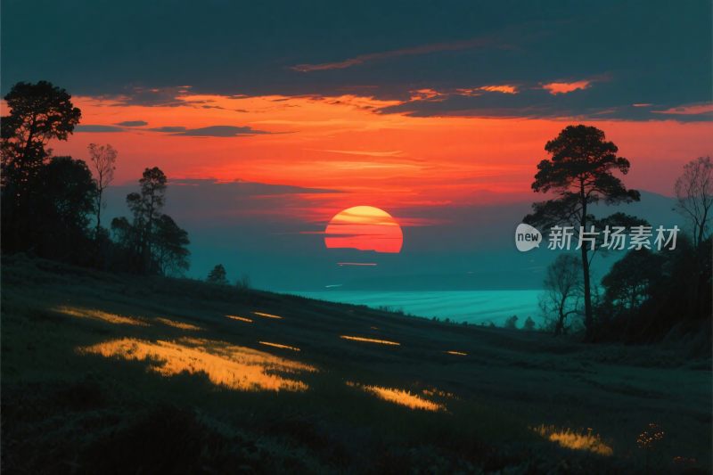 夕阳风景日落美景