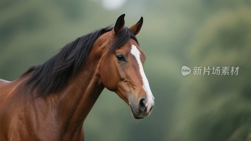棕色骏马特写