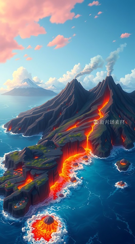 熔岩岛屿奇景