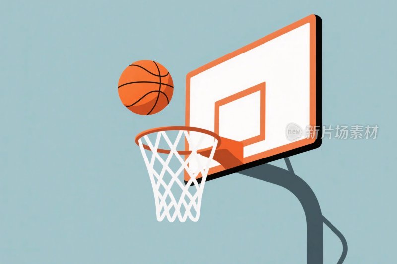 篮球扣篮插画