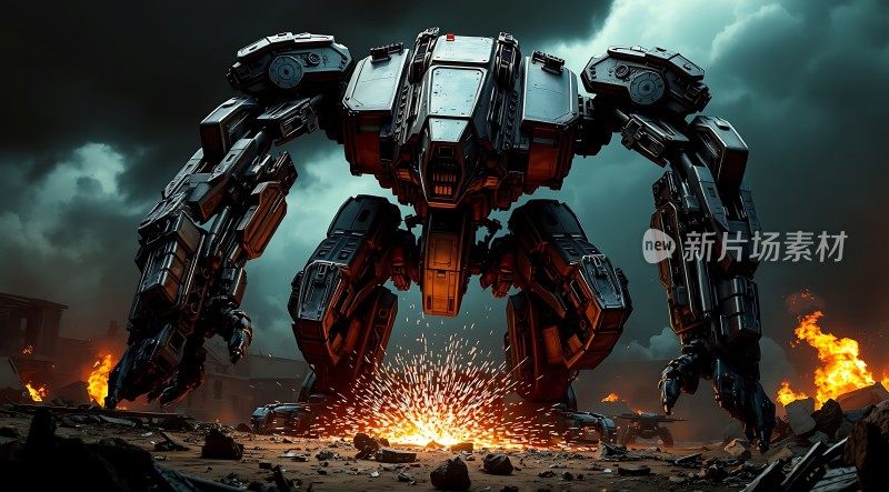 机械巨兽战火中闪耀