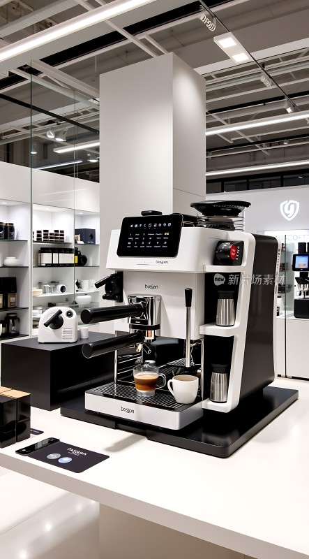 意式咖啡机展示现代简约风格专业咖啡制作设备
