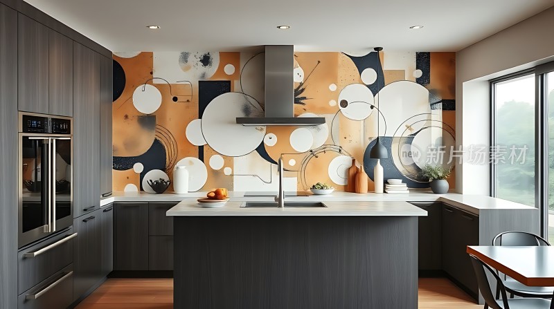 现代厨房设计色彩丰富功能齐全