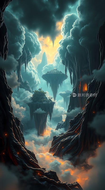 云雾缭绕的山谷秘境