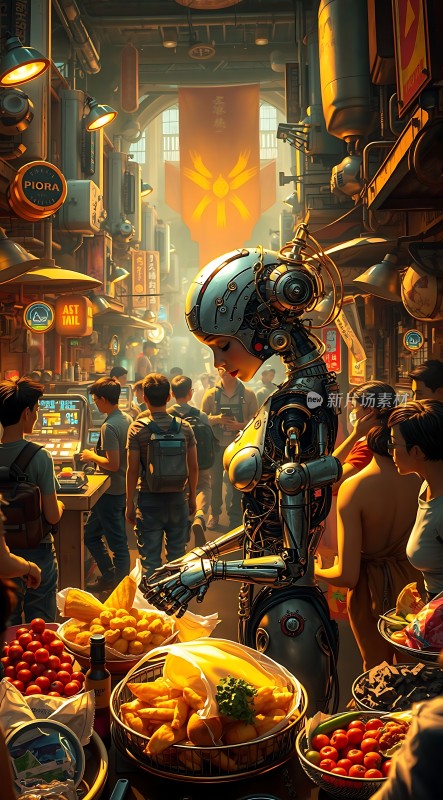 未来市场机器人购物场景