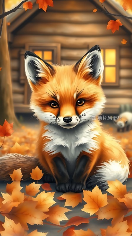 秋日小狐狸温馨家园