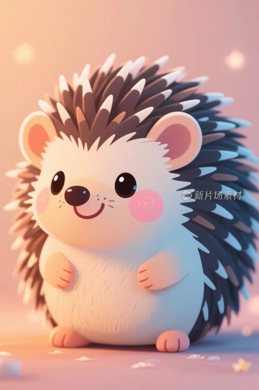 卡通刺猬插画