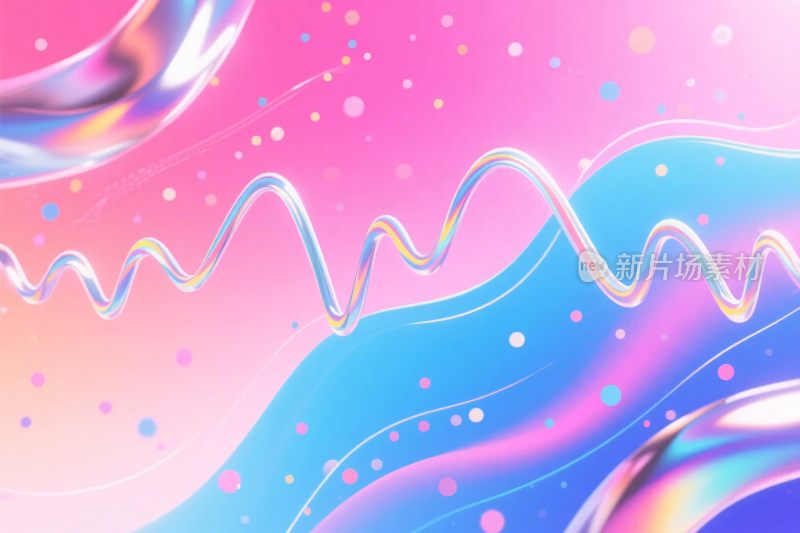 渐变线条艺术插画