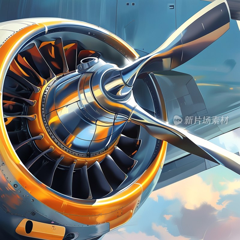 航空涡轮结构特写