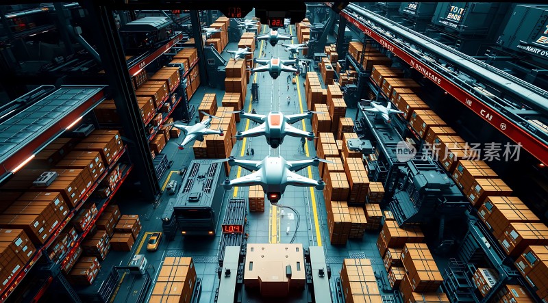 未来仓库无人机与智能物流系统