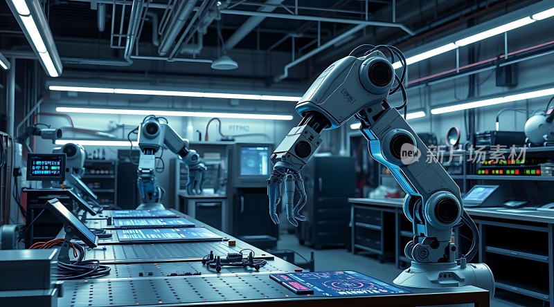 智能机器人实验室科技感十足