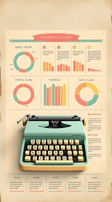 复古打字机信息图表