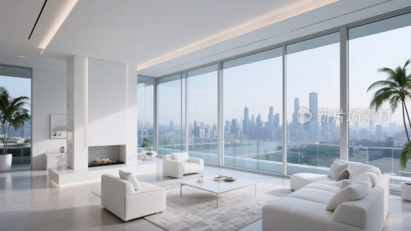 现代简约客厅景观图