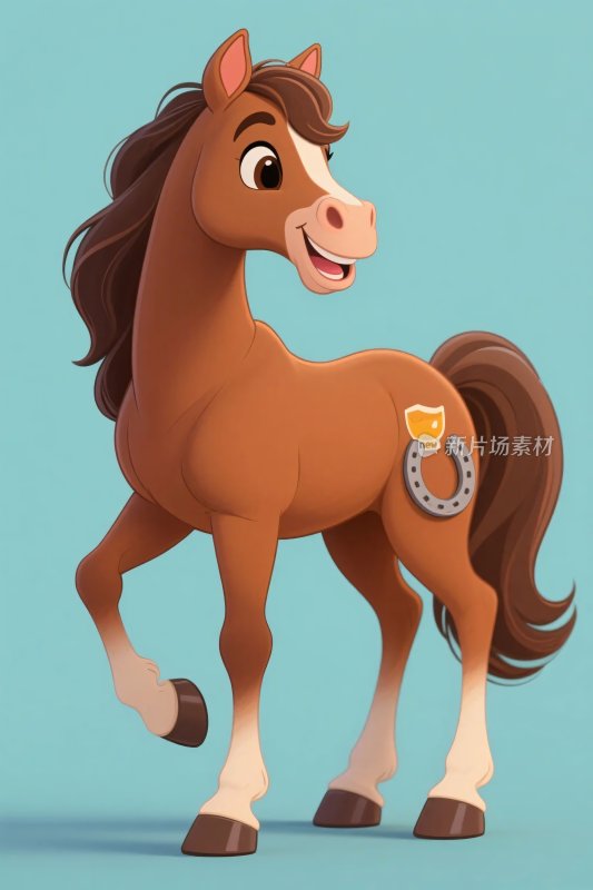 卡通小马插画