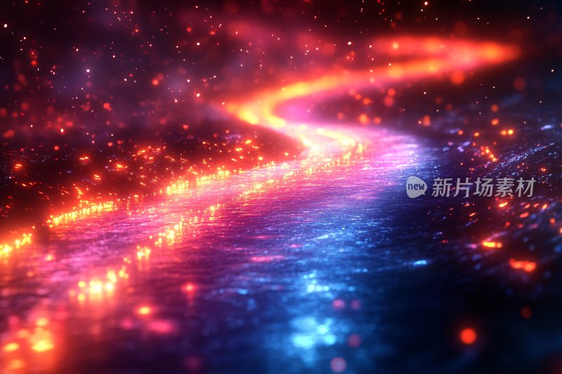 梦幻炫彩光线流动背景图