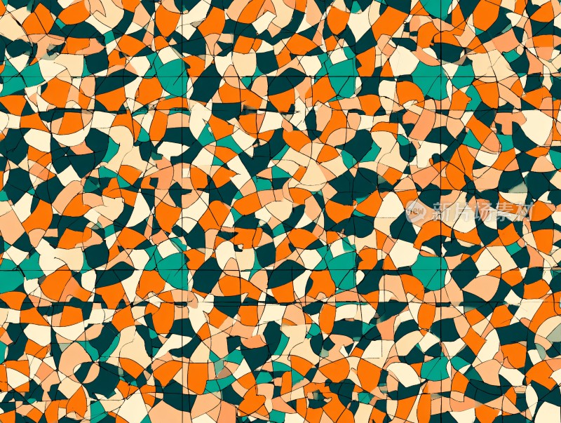 多彩几何形状拼接背景图