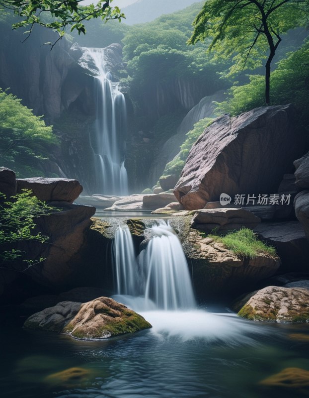 琼台仙谷瀑布奇观