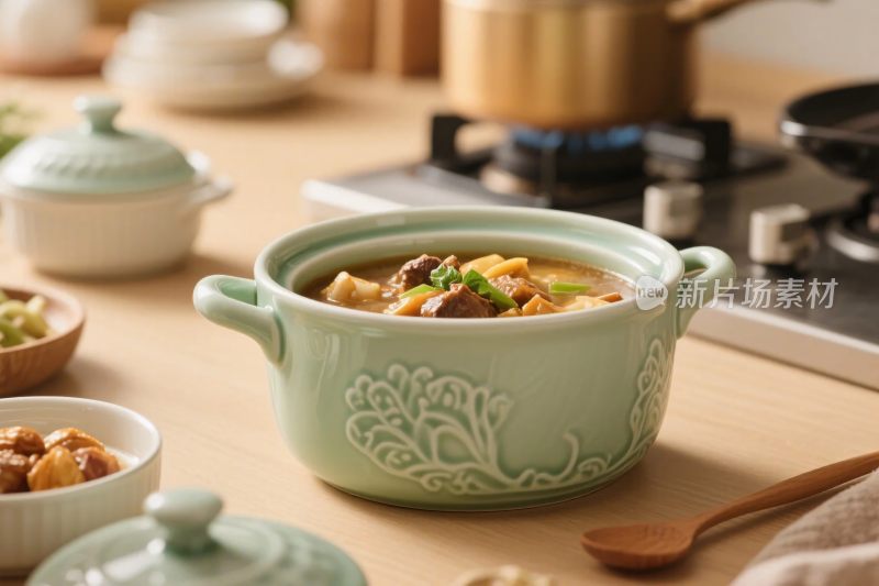 温馨厨房美食场景