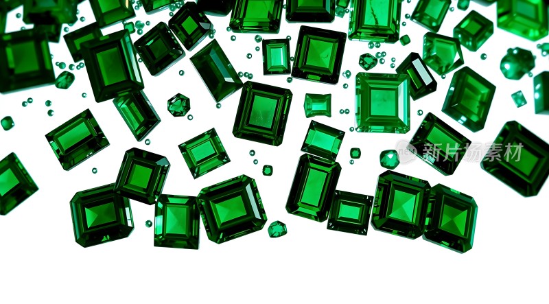 翠绿宝石闪耀光芒