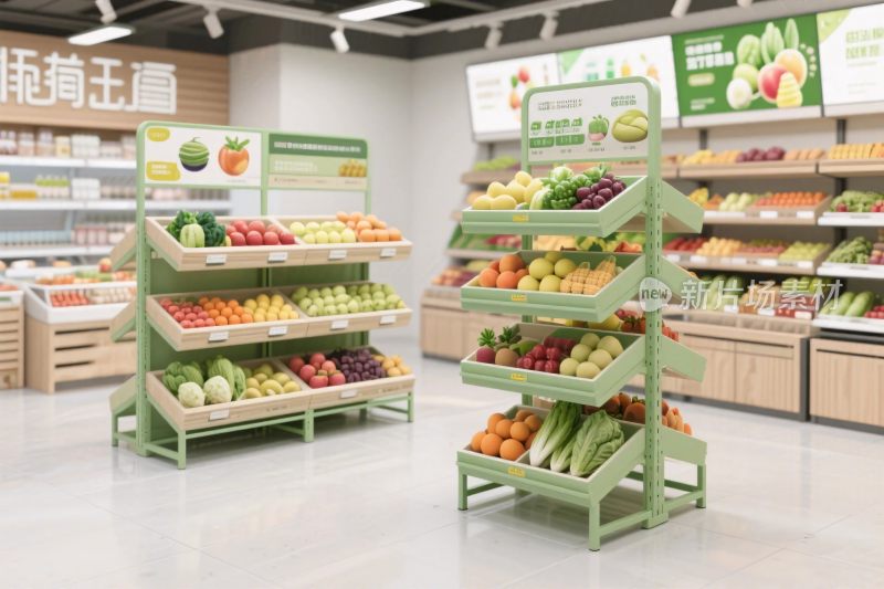 超市果蔬陈列场景