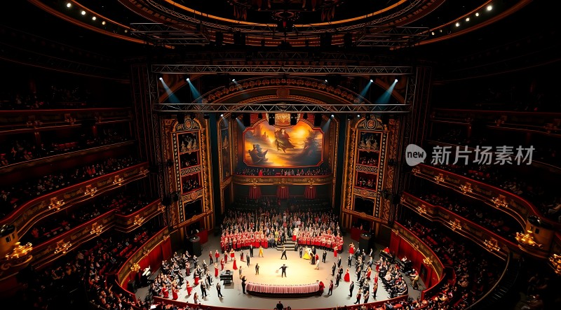 新片场素材华丽舞台上的盛大演出