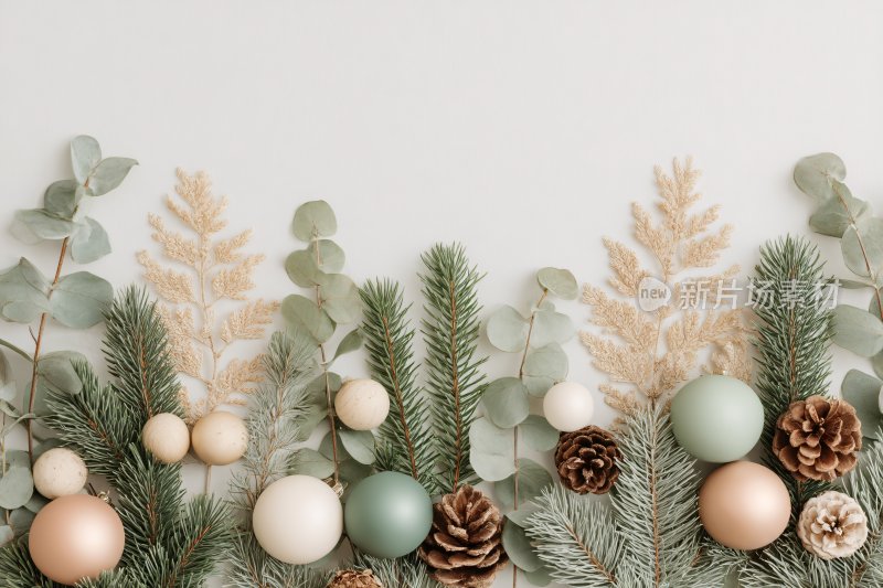 圣诞绿植装饰素材