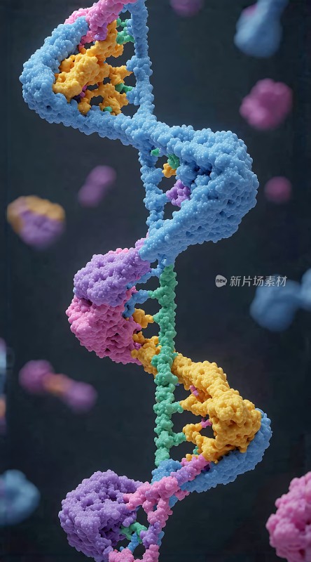 多彩DNA螺旋结构