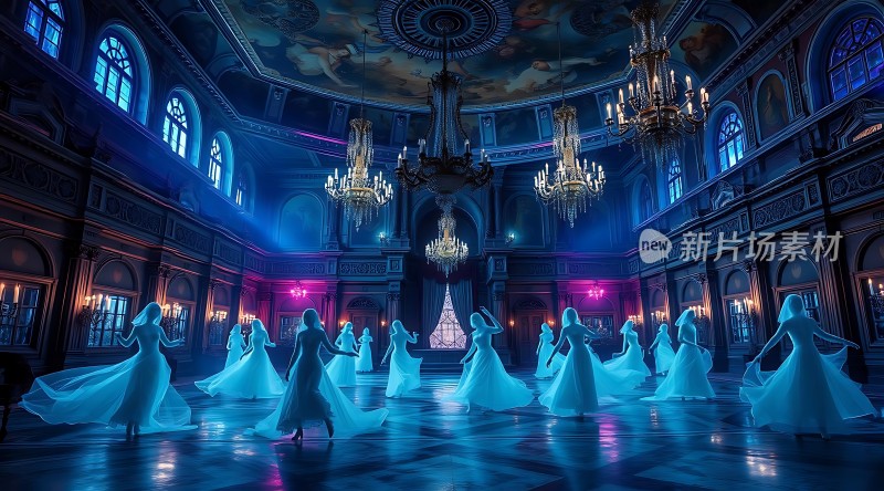 蓝色舞者旋转宫殿