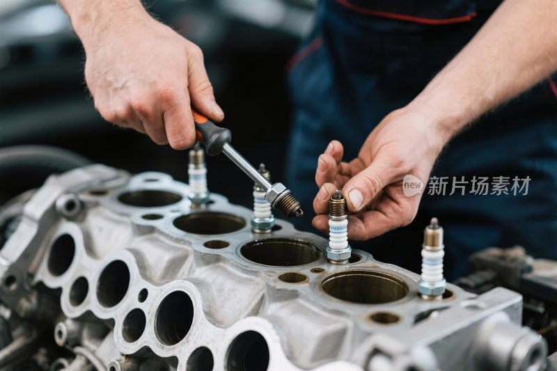 汽车发动机维修场景