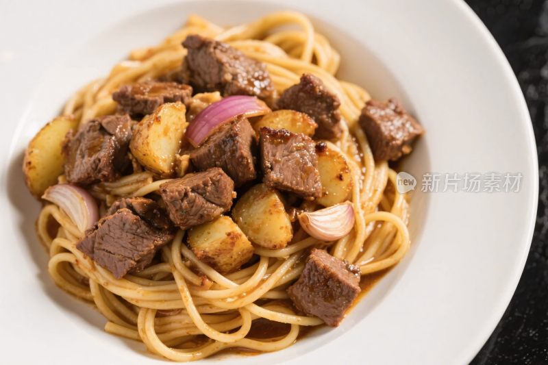 面食烤肉美食图