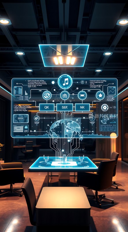 未来科技会议室智能信息展示墙