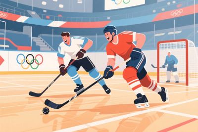 冰球竞技插画 冰球竞技插画
