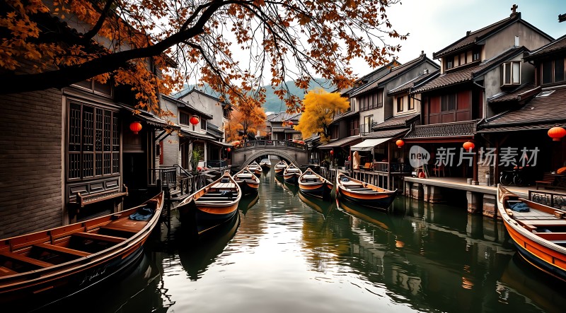 秋日古巷水乡情