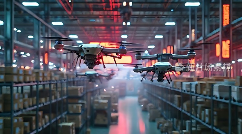 智能仓库无人机高效作业