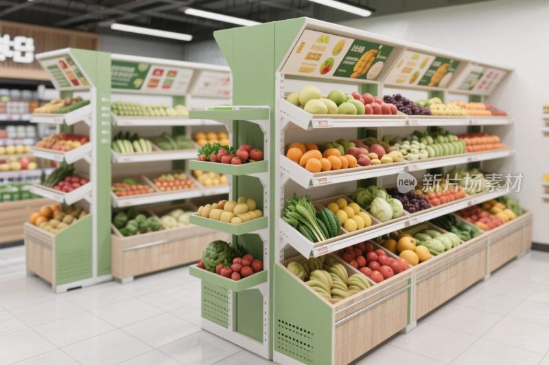 超市生鲜蔬果陈列