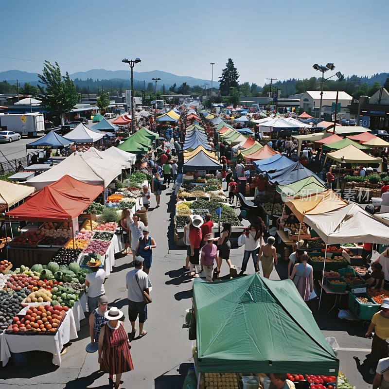热闹集市琳琅满目