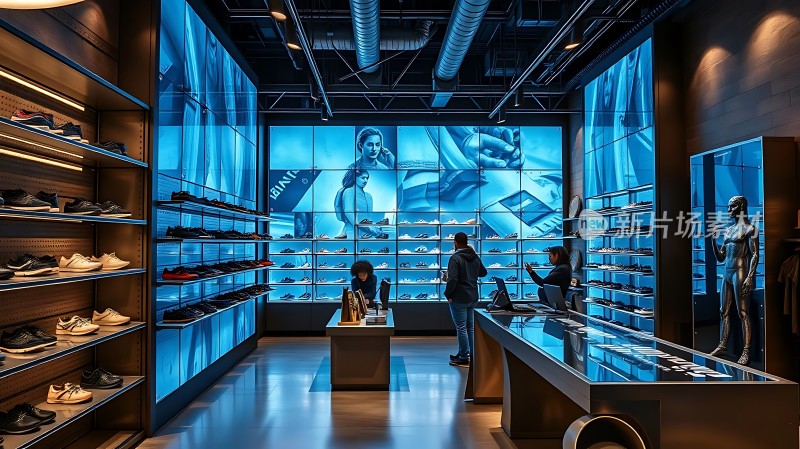 现代鞋店内部设计