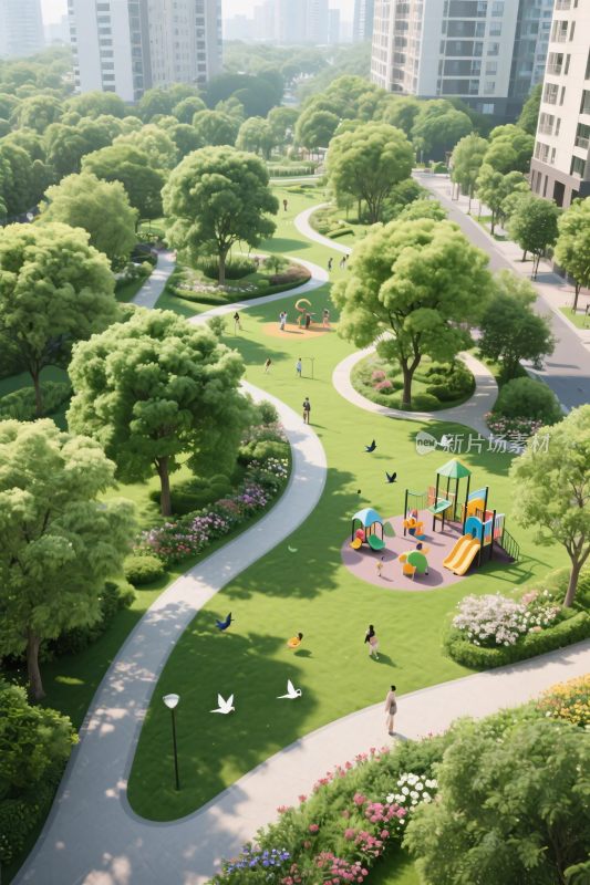 社区公园景观图