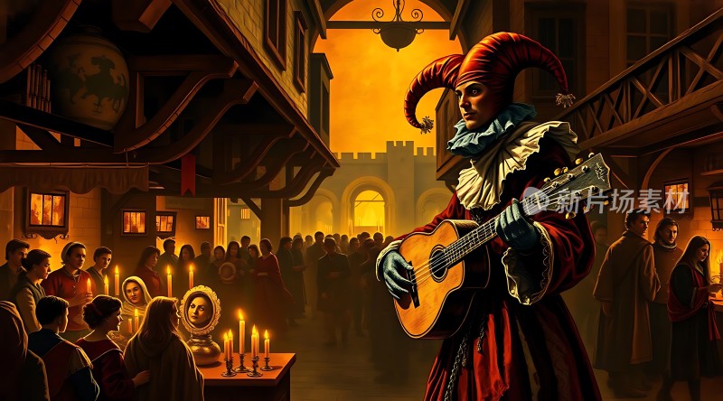 红衣小丑弹吉他