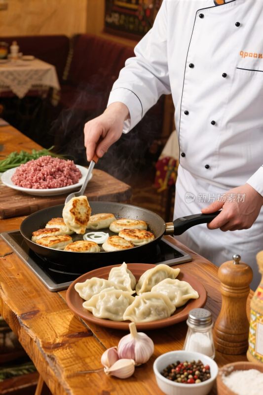 厨师烹饪美食场景
